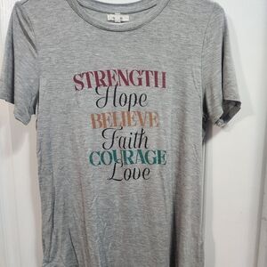 Maurices Gray Tee with Inspirational Text